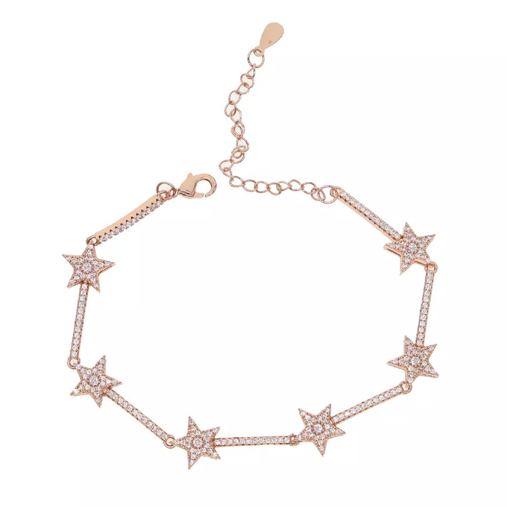 Rose Gold Plated Celestial Star Bracelet