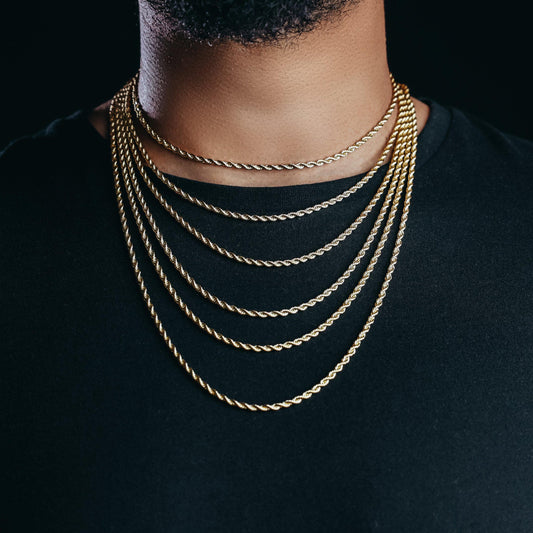 3mm Gold Plated Dookie Rope Chain