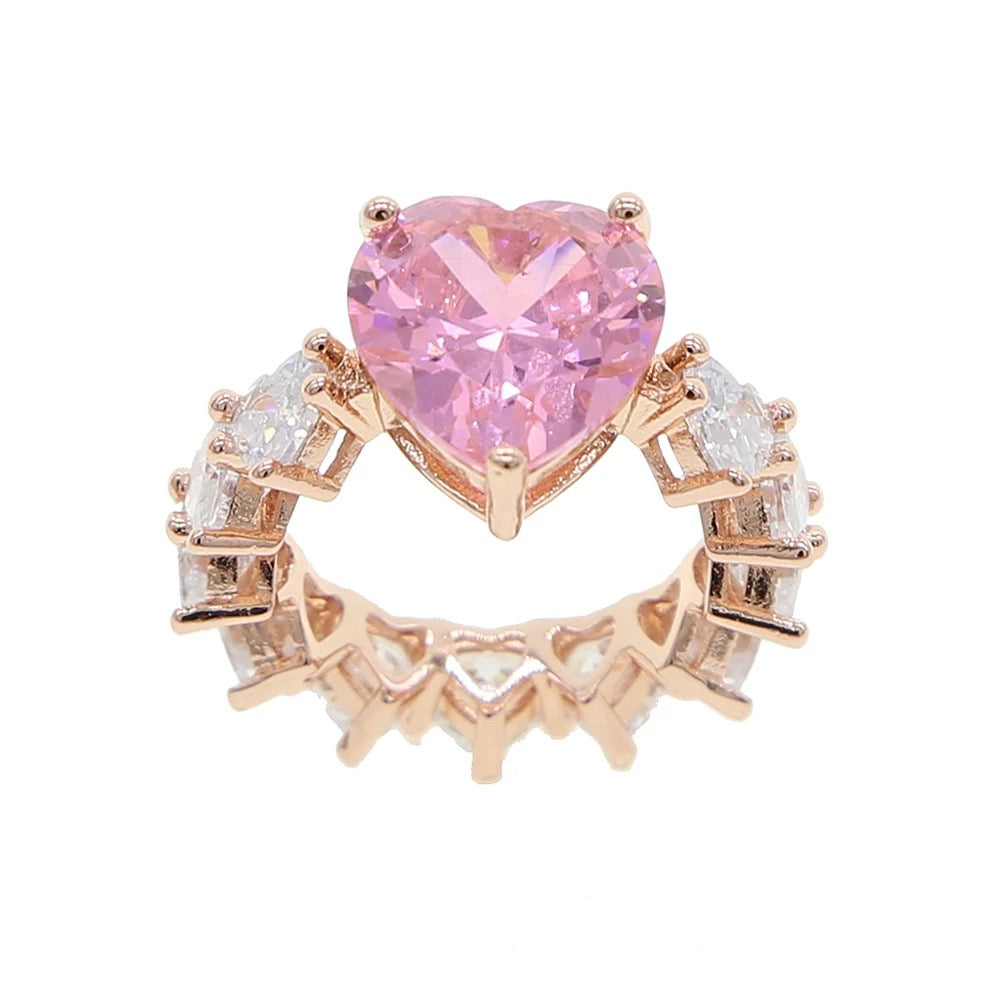 2.75 CT Pink Diamond Heart Ring