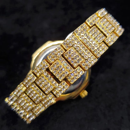 Gold Plated Fully Iced Watch | Nautulius