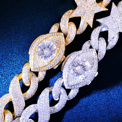 Diamond Star Cuban Necklace