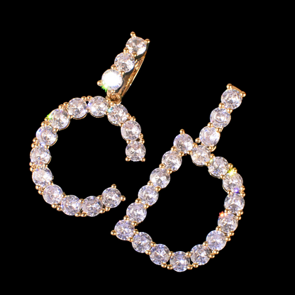 Gold plated Diamond Letter pendant