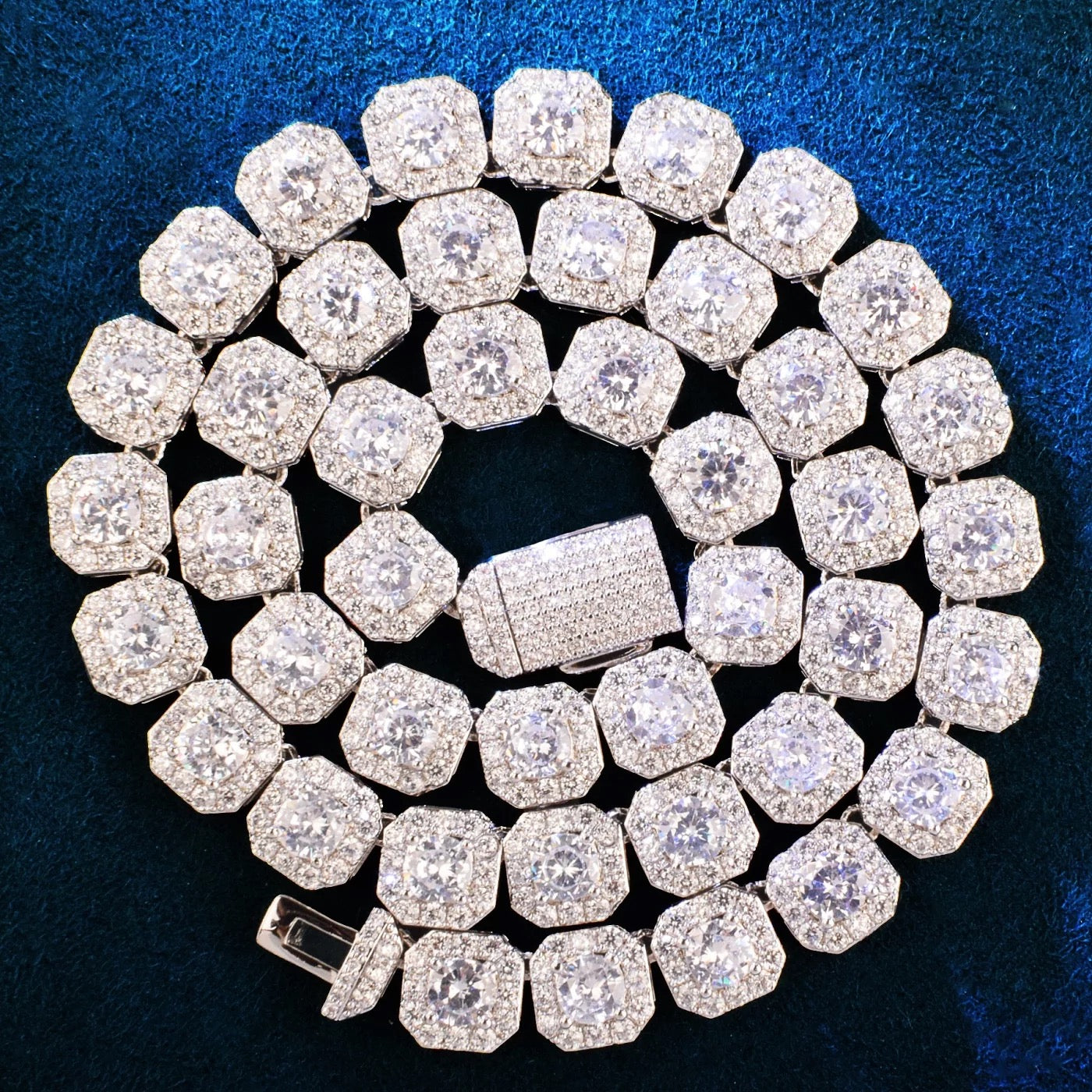 10MM Clustered Diamond Tennis Chain
