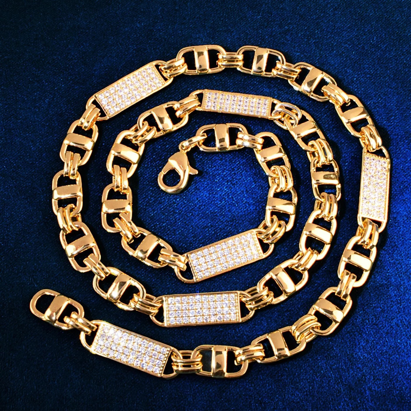 8mm Gold Plated Magnum King Chain