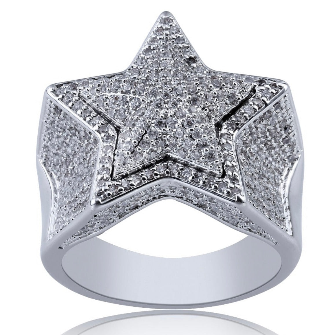 Premium Iced Out Star Ring