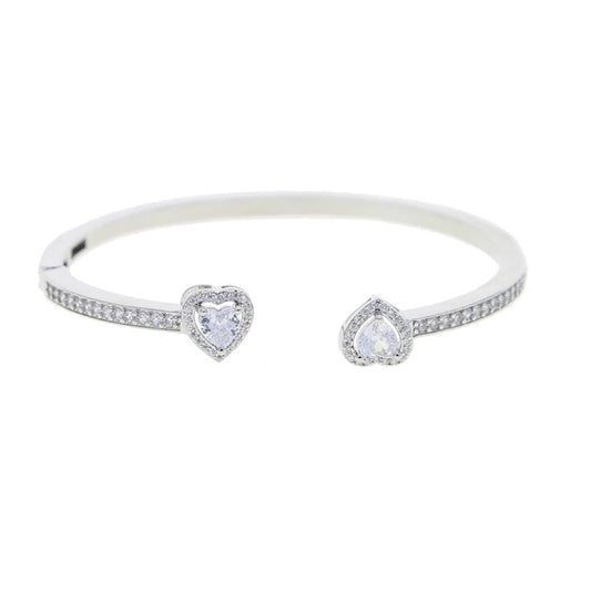 Two Sparkling Hearts Bangle