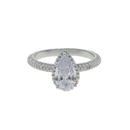 Pear Diamond Engagement Ring | 925 Silver