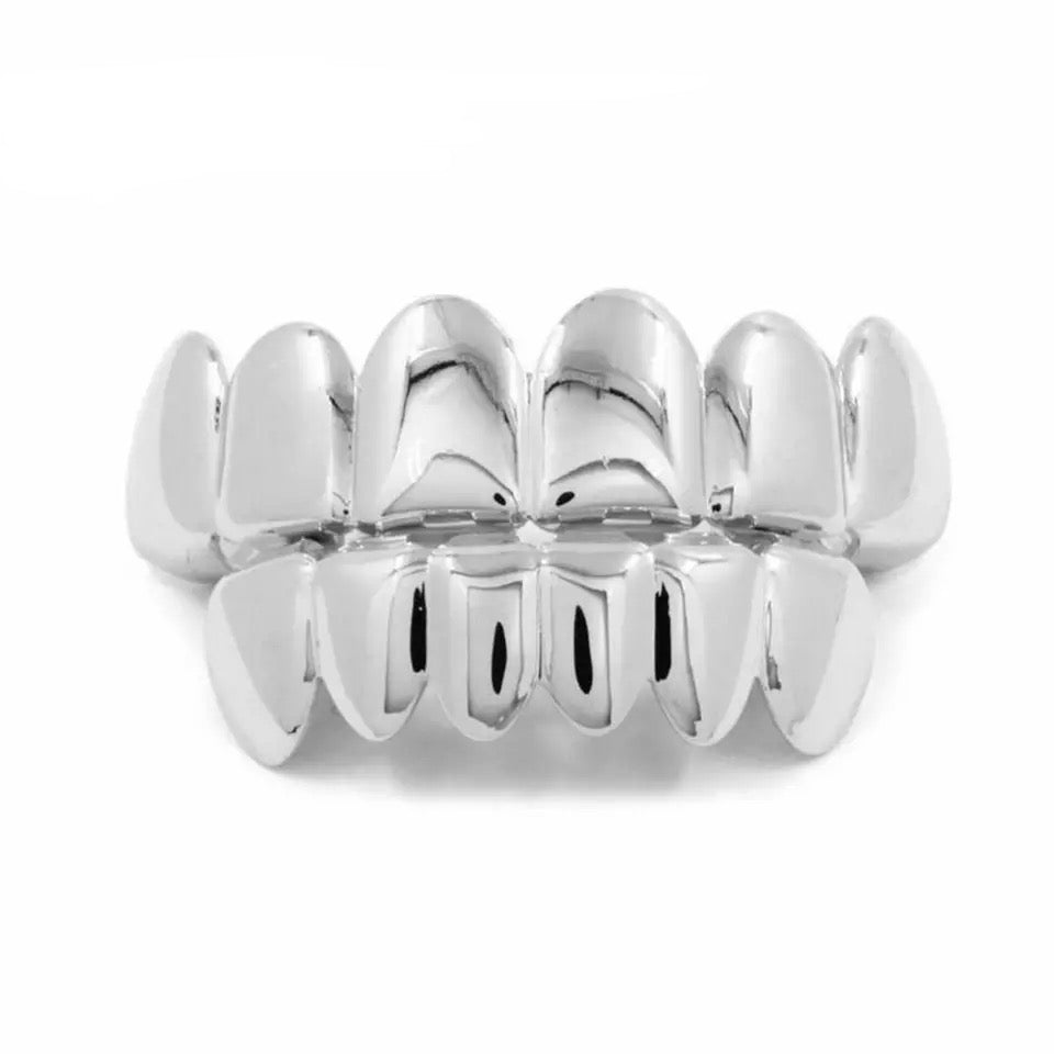White Gold Plated Grillz Set
