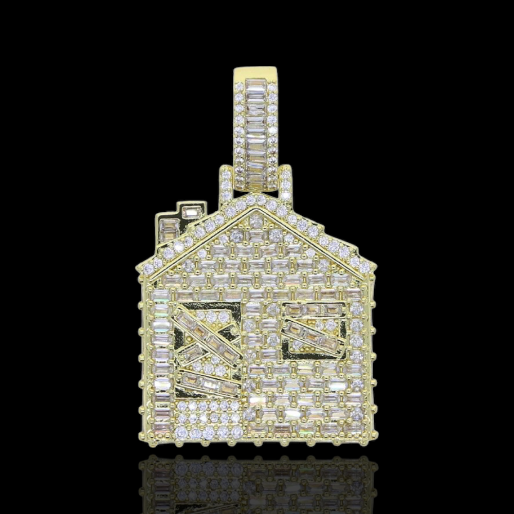 Gold Plated Trap House Pendant