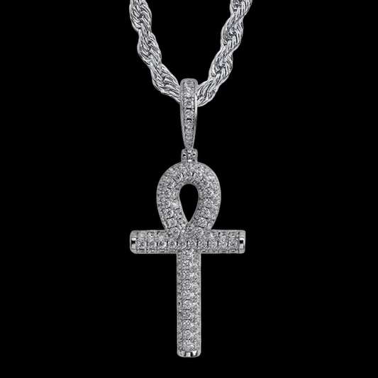 Fully Iced Out Ankh Kruis Hanger