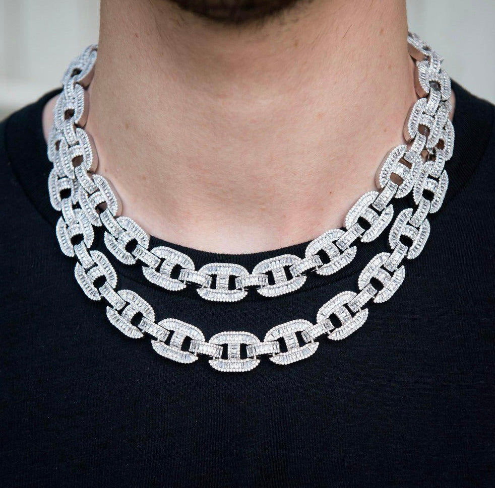 Baguette Diamond Gucci Link Necklace
