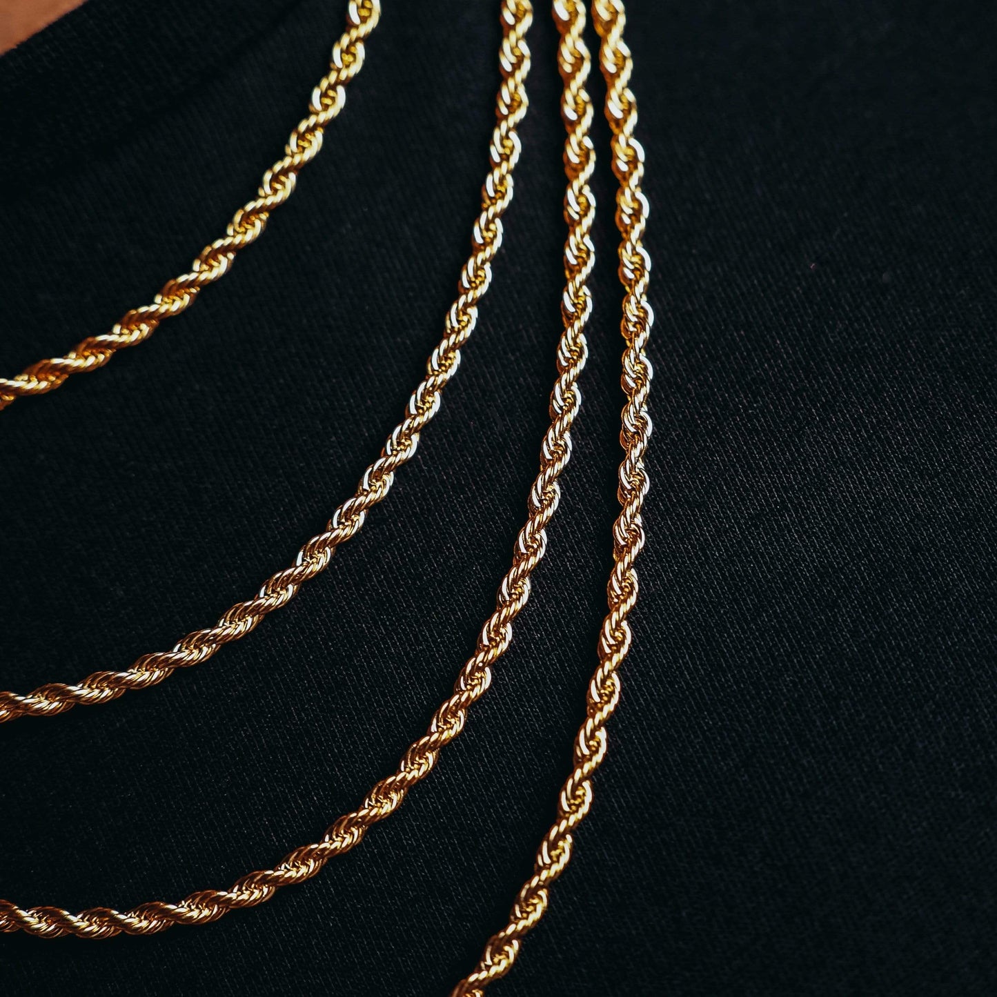 3mm Gold Plated Dookie Rope Chain