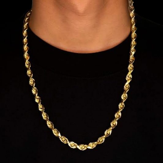 10mm Gold Plated Dookie Rope Chain