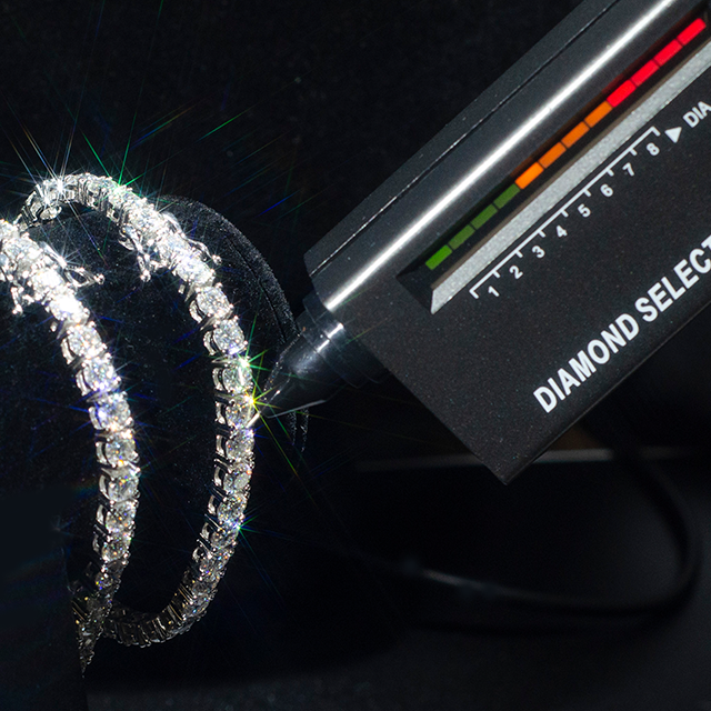 4mm Silver Moissanite Diamond Tennis Bracelet
