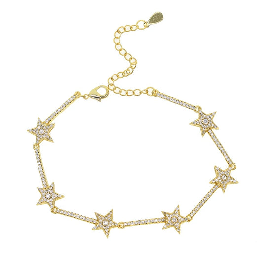 Gold Plated Celestial Star Bracelet