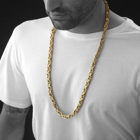 8mm Gold Plated King Chain