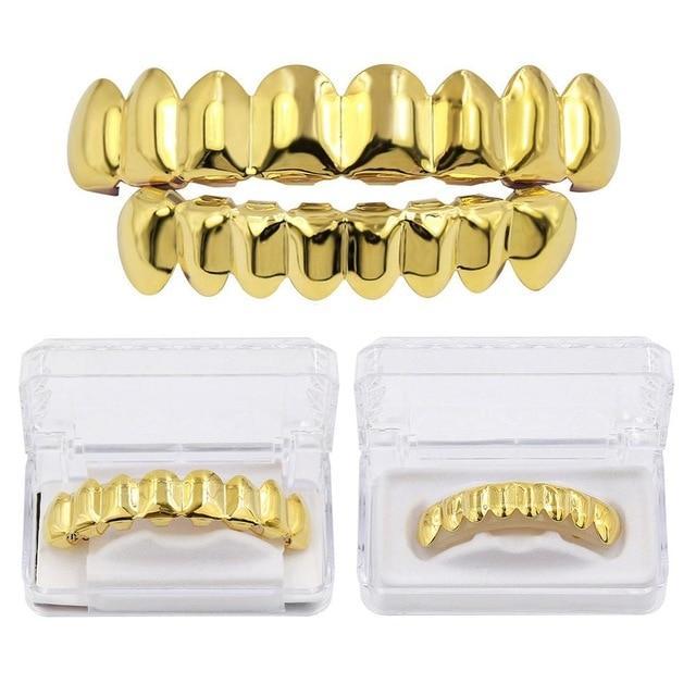 8/8 Goldplated Grillz Set - ICED OUT
