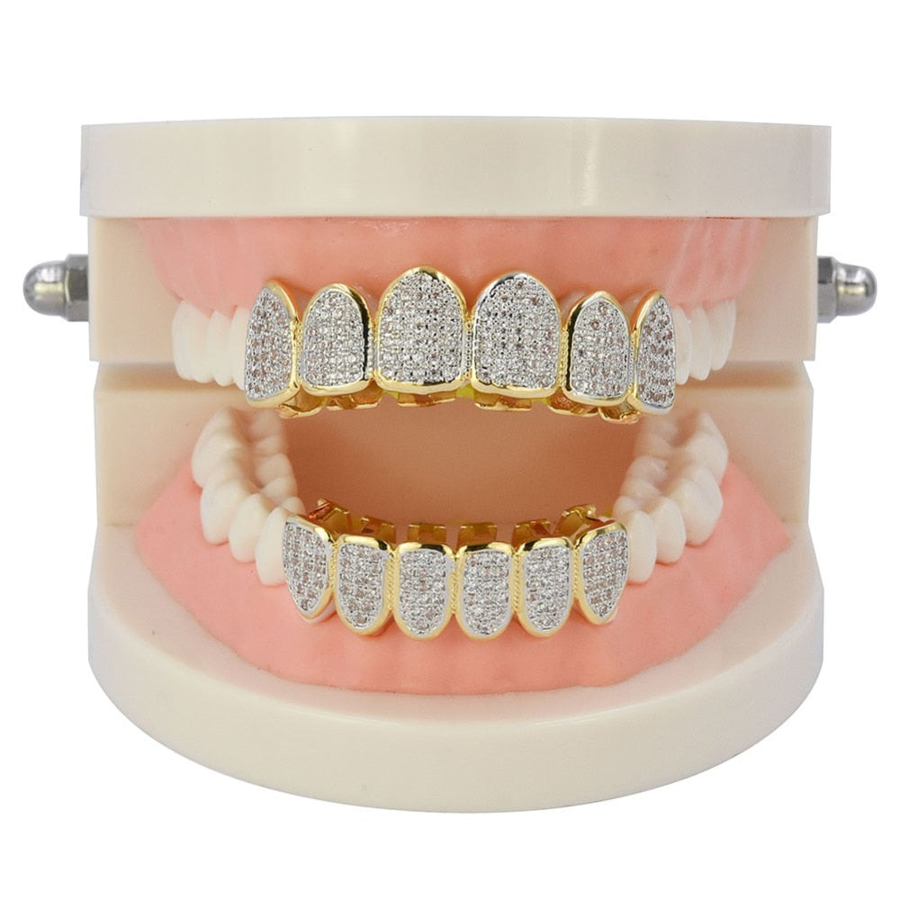 6/6 Multi Iced Out Grillz Set