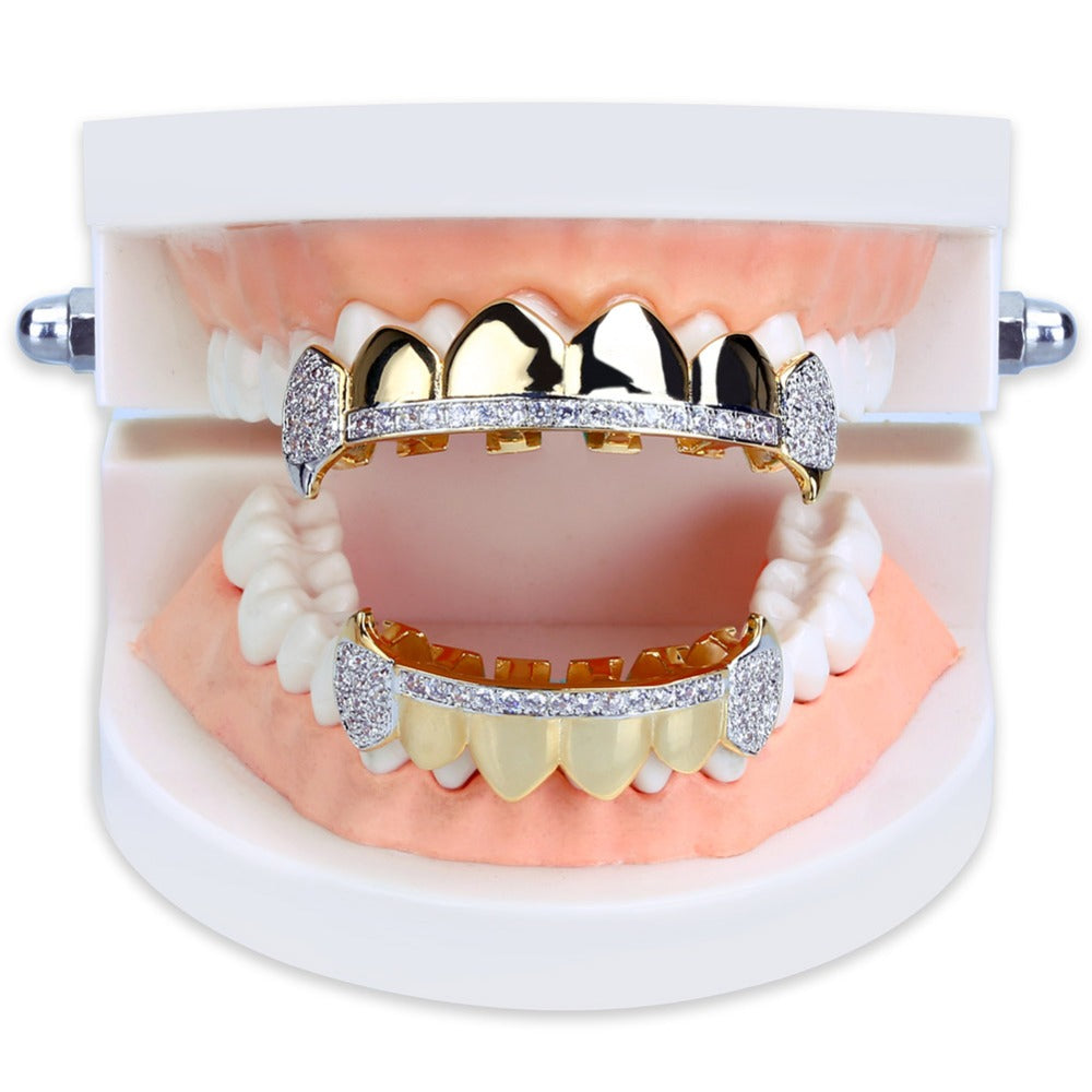 Premium Iced Out Fang Grillz Set